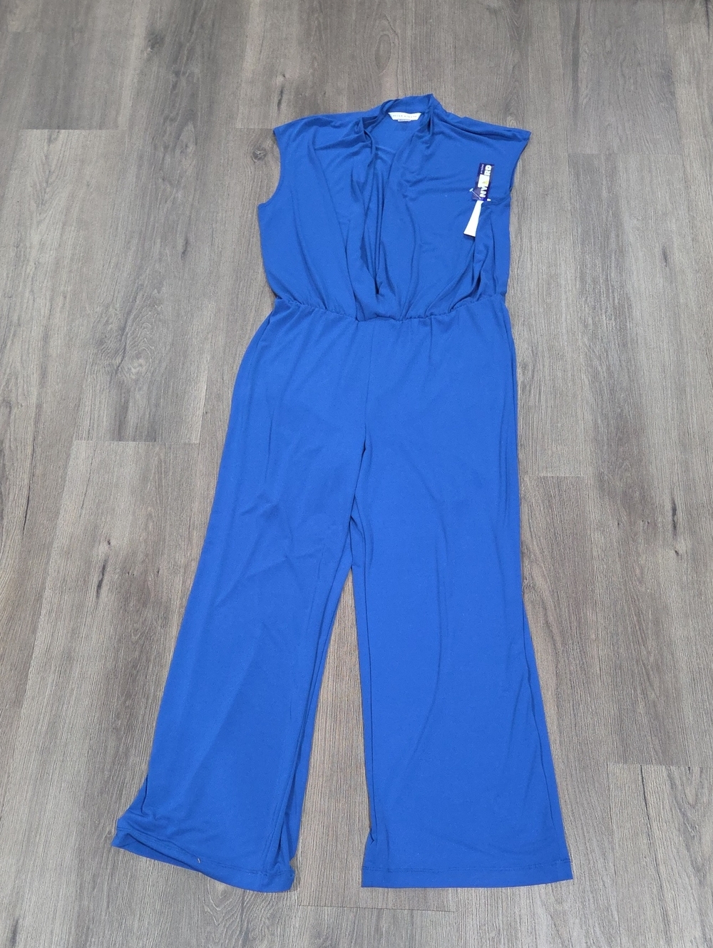 Peter Nygard Sleeveless Royal Blue Wide-Leg Jumpsuit